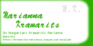 marianna kramarits business card